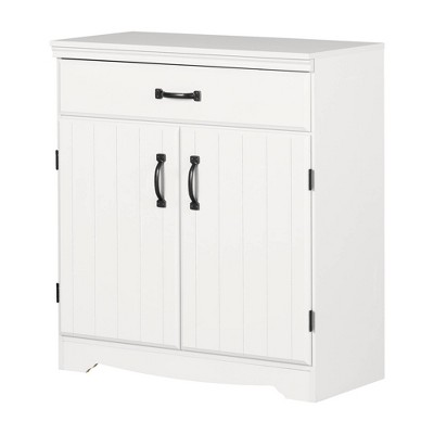 South Shore Farnel Cabinet Pure White : Laminated Particle Board, 2 ...