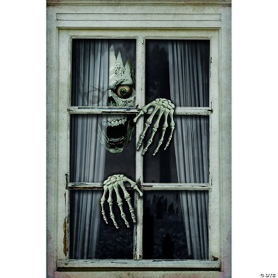 Halloween Skull & Hands Scary Window Frame Hanging Decoration 31 1/2" x 47 1/4"