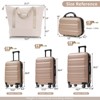 ModernLuxe Hardshell ABS Luggage Set with Dual Spinner Wheels, Lightweight Durable Suitcases (12/20/24/28-Inch) + Packing Cubes - 3 of 4