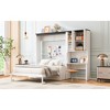 Full Size Murphy Bed with Sofa, Desk and Storage Cabinet - 4 of 4
