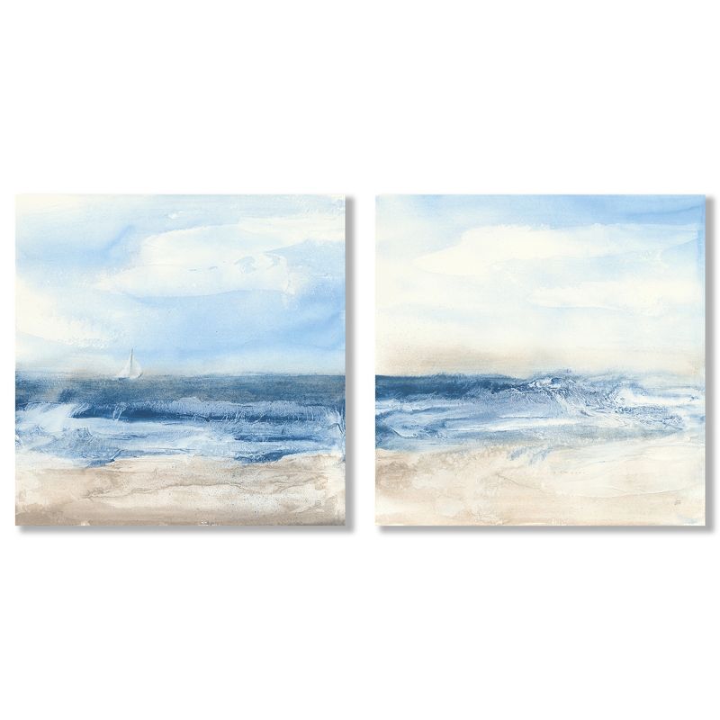Americanflat Coastal (Set Of 2) Canvas Wall Art Set Surf And Sails By Chris Paschke, 1 of 7