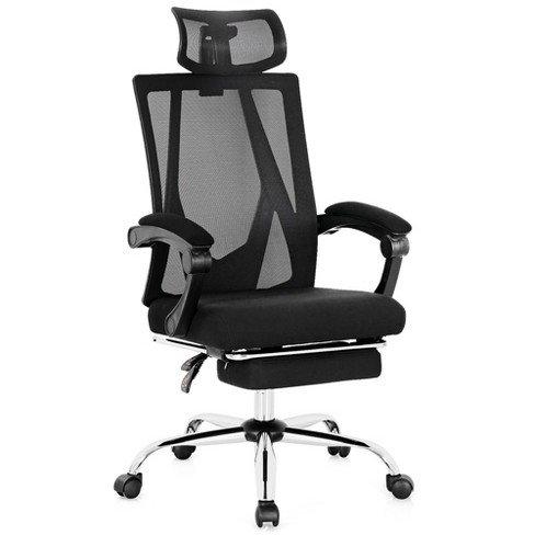 Ergonomic Office Chair, Reclining Office Chair Desk Chair with Foot Rest,  High Back Computer Chair Mesh Home Office Desk Chairs with Wheels 