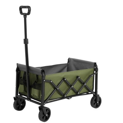 Lightweight Portable Heavy Duty Folding Beach Wagons With Wheels, Outdoor Garden Carts For Camping With Large Capacity-Cuddlewood