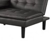 Royal Hampton Futon Sofa Bed, Drop-Down Tray and Cupholder, Gray Faux Leather - 4 of 4