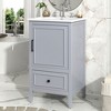 Christopher Knight Home Lysera Modern Bathroom Vanity with Ceramic Sink, Shelf and Drawer - 2 of 4