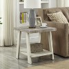 Roundhill Furniture Athens Contemporary 3-Piece Wood Shelf Coffee Table Set in Weathered Gray and Beige - 4 of 4