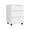 Grungis Modern File Cabinet with Wheels,Office Cabinet with 3 Drawers,Printer Stand for Home,Office,White - 4 of 4