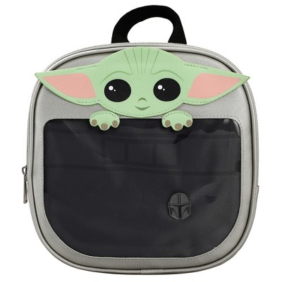 Star Wars Baby Yoda Character Grey Collectible Pin DIsplay Mini Backpack