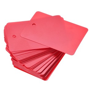 Unique Bargains Blank Waterproof Eyelet Hole Plastic Shipping Tags 100 Pcs - 1 of 4