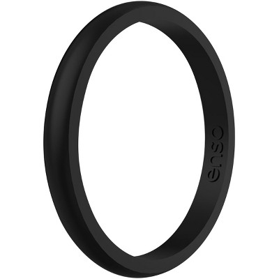 Enso Rings Halo Elements Series Silicone Ring - Black Pearl - 12 : Target