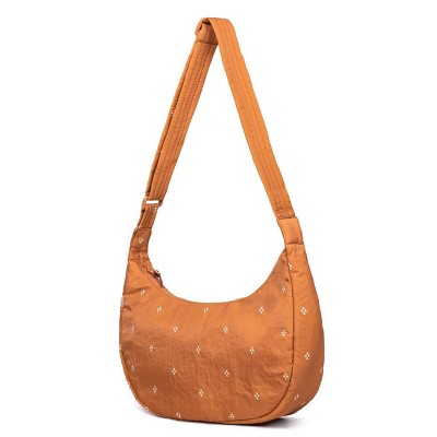 Jadyn Crescent Crossbody Bag - Terracotta Dot
