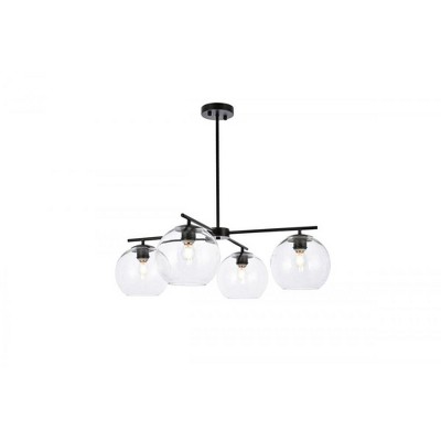Elegant Lighting Opus 4 lights black pendant