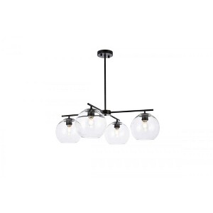 Elegant Lighting Opus 4 lights black pendant - 1 of 4