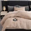 Hachikiko Soft Plush Luxurious Velvet Quilt Set with Pillow Shams, Modern Quilted Bedding for Bedroom & Guest Room Decor - 2 of 4
