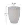 Kumasinova Ceramic Planters with Drainage Hole,Modern Indoor Outdoor Flower Pots for Patio,Garden,Windowsill,Balcony Decor - 3 of 4