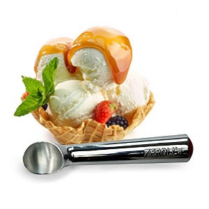 Zeroll Original Ice Cream Scoop Unique Liquid Filled Heat Conductive Handle Simple One-Piece Aluminum 1-Ounce, Silver - 1 of 4