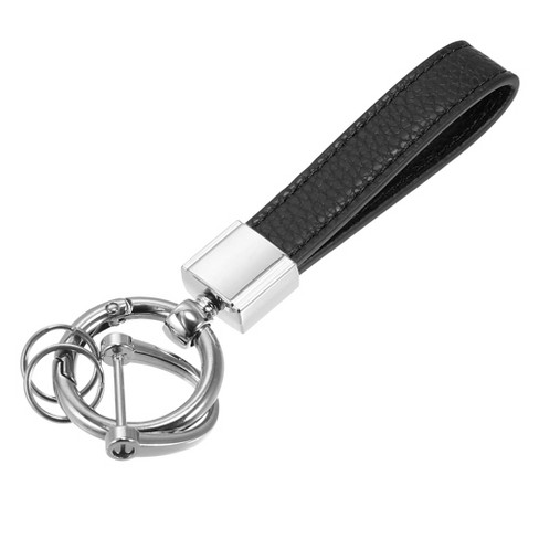 Tomeusey Leather Keychain Universal Key Fob Car Key Accessories for Vehicle  Keys,Anti-Loss Leather Key Ring for Women Men