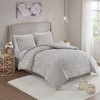 3 Pcs Elegant Floral Chenille Tufted Cotton Duvet Set,All Season Lightweight Home Textile Bedding Set fits Lux Bedroom Decor,Matching Shams - 2 of 4