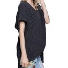 Women's High-low Short Sleeve Chenille Sweater - POL - 2 of 4