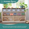 Guidecraft EdQ Shelves and 5 Bin Storage Unit 30": Kids' Wooden Bookshelf Cubby Shelving with Organization for School and Home - 2 of 4