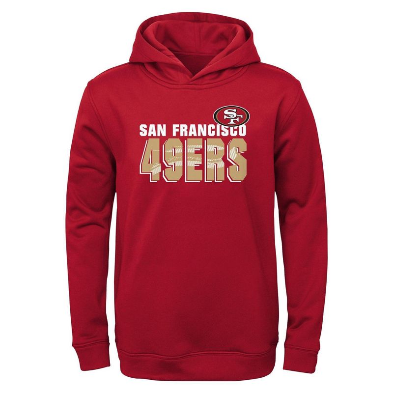 NFL San Francisco 49ers Toddler Boys&#39; Poly Fleece Hooded Sweatshirt, 1 of 2