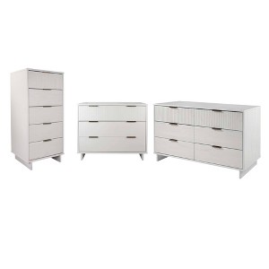 Manhattan Comfort 3pc Granville Chest with Single Dresser and Double Dresser Bedroom Set - 1 of 4