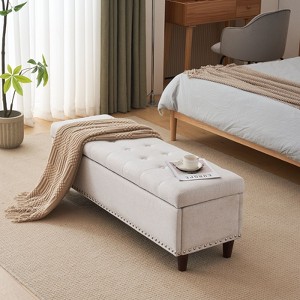 Karl Home Upholstered Storage Ottoman - 1 of 4