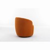 Sapphtopaz 1pc Teddy Fabric Swivel Accent Chair Upholstered Barrel Lounge Chair with Metal Legs, Living Room Chair Swivel Chair for Living Room - 2 of 4
