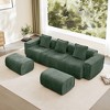 AENKYO U-Shaped Sectional Sofa, Oversized Velvet Modular Couch with 2 Movable Ottomans & Pillows, No Assembly Cloud-Like Comfort - 2 of 4