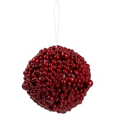 Northlight Shiny Berries Christmas Ball Ornament - 6" - Red