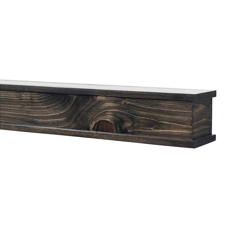 Modern Ember Cody Wood Fireplace Mantel Shelf with Top & Bottom Molding, 2 of 9