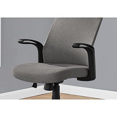 Gray High Back Leather Executive Swivel Office Chair