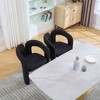 Grungis Set of 2 Modern Accent Chair,24'' W Teddy Barrel Side Chairs,Upholstered Armchair for Bedroom,Reading Room - 2 of 4