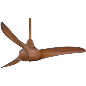 44" Minka Aire Wave Distressed Koa Ceiling Fan with Remote Control - 1 of 4