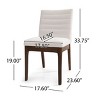 Faux Leather Upholstered Parsons Dining Chairs Set of 2,Retro Wooden High Back Padded Dining Chair,Armless Kitchen Dining Room Chair-Coolbibila - 4 of 4