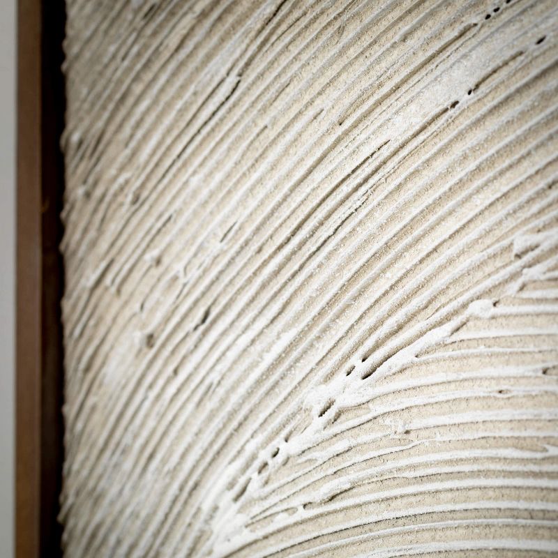 Sullivans 24.75" Textured Neutral Wall Decor, Wood, 2 of 4
