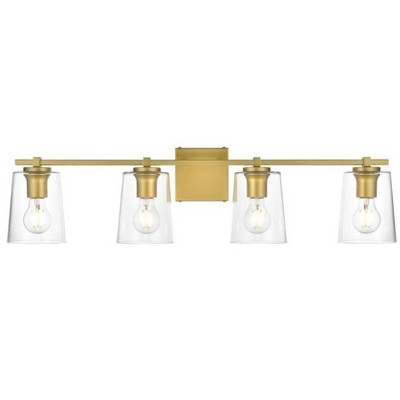 Elegant Lighting Kacey 4 light Brass and Clear Bath Sconce