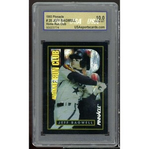 Jeff Bagwell Card 1993 Pinnacle Home Run Club #28 USA 10 GEM MT - 1 of 2