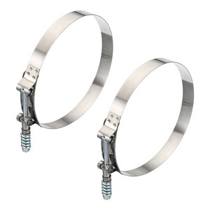 Unique Bargains 304 Stainless Steel T-Bolt Connecting Hose Clamps 2 Pcs - 1 of 4