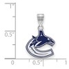 Black Bow Jewelry Sterling Silver Vancouver Canucks NHL Small Pendant - 2 of 3