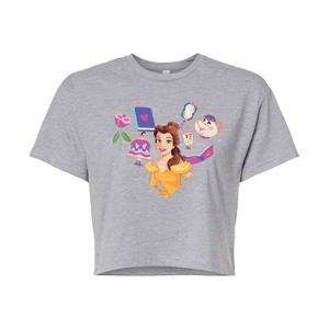 Women's - Disney Princess - Heart Belle Cropped Graphic T-Shirt - 1 of 4