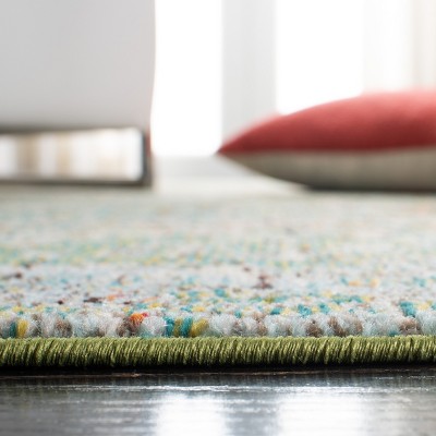 Turquoise Tides Hand-Knotted 2'2" x 4' Synthetic Area Rug