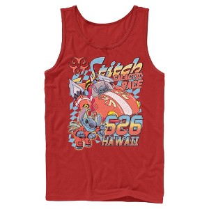 Mens Lilo & Stitch Hawaiian Galactic Race Tank Top - 1 of 4