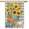 Sunflower Watering Can Fall House Flag Pumpkins Floral 28" x 40" Briarwood Lane - 2 of 4