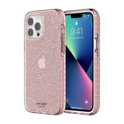 Kate Spade Apple iPhone 13 Pro Max/12 Pro Max Ultra Defensive Hardshell Case - Pink Translucent Glitter