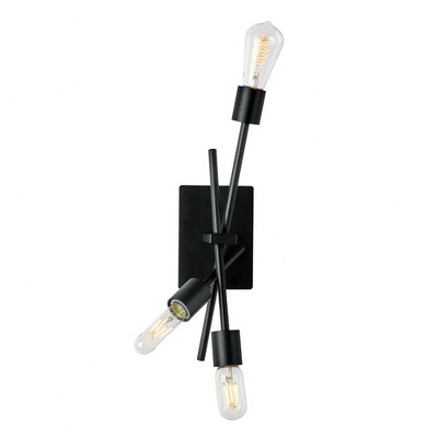 Matte Black 4-Light Dimmable Vanity Wall Sconce