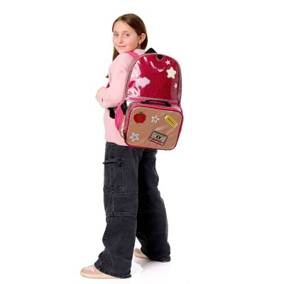 Locker Club Kids16L Kids Backpack with Lunch Box Headphone - Red/Gray: Preschool Backpack
