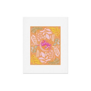 Deny Designs Thirty One Illustrations Tiger Moon in Tangerine Framed Wall Art Print - 1 of 4