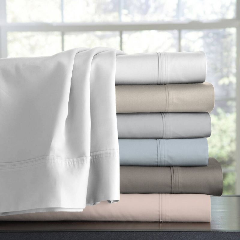 400 Thread Count Wrinkle Free Cotton Solid Sheet Set - Purity Home, 6 of 11