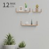 ChicFurnit Wall Shelf Set Floating Wood Shelves Invisible Brackets Hanging Shelf for Books Storage for Indoor Living Room, Brown, 31.5"*1.46"*9.25" - 3 of 4